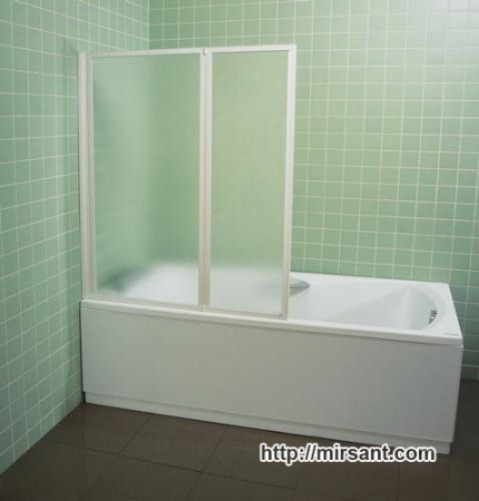 Шторки на ванну Ravak VS2 105 белый/transparent