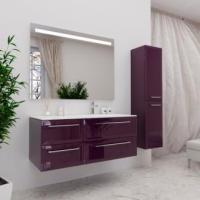 Столешница с умывальником КВАДРО искусственный камень Marsan AURORE 1200x500
