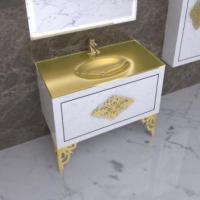 Столешница с умывальником КВАДРО искусственный камень Marsan CHRISTINE 1000x500