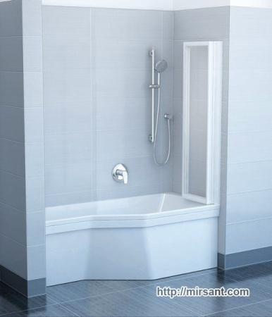 Штора на ванну Ravak VS3 100 белый/transparent || 